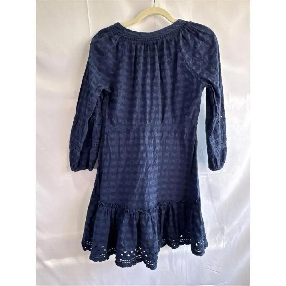 Area Stars Blue Mirabella Eyelet Dress Size M with Tear and Discoloration - Picture 4 of 6